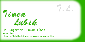 timea lubik business card